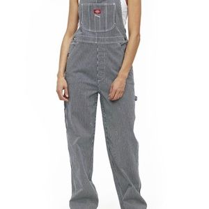 Dickies striped overalls NWT